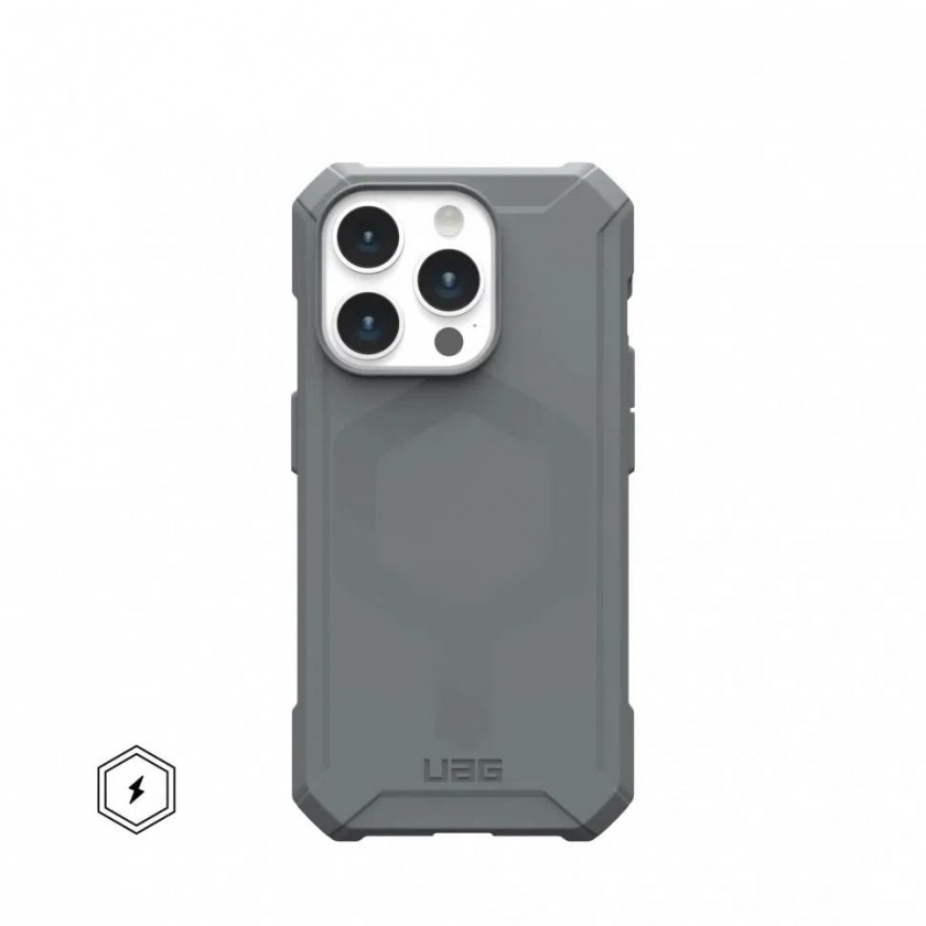  UAG ESSENTIAL ARMOR Silver with Magsafe  iPhone 15 Pro  114276113333