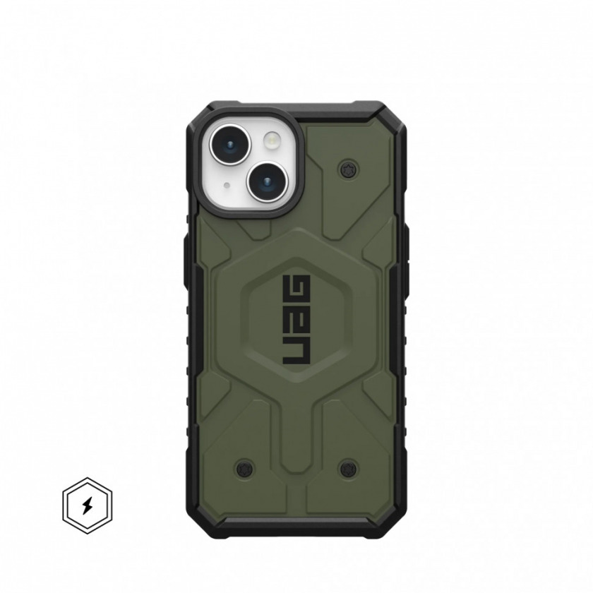 Чехол UAG Pathfinder Olive Drab with Magsafe для iPhone 15 Оливковый 114291117272