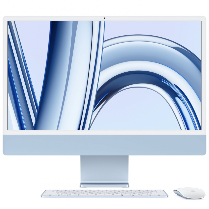 Моноблок Apple iMac 24&quot; Late 2023 (Apple M3 8-core/4480x2520/8GB/ 512GB SSD/ Apple graphics 10-core/macOS) Blue синий MQRR3