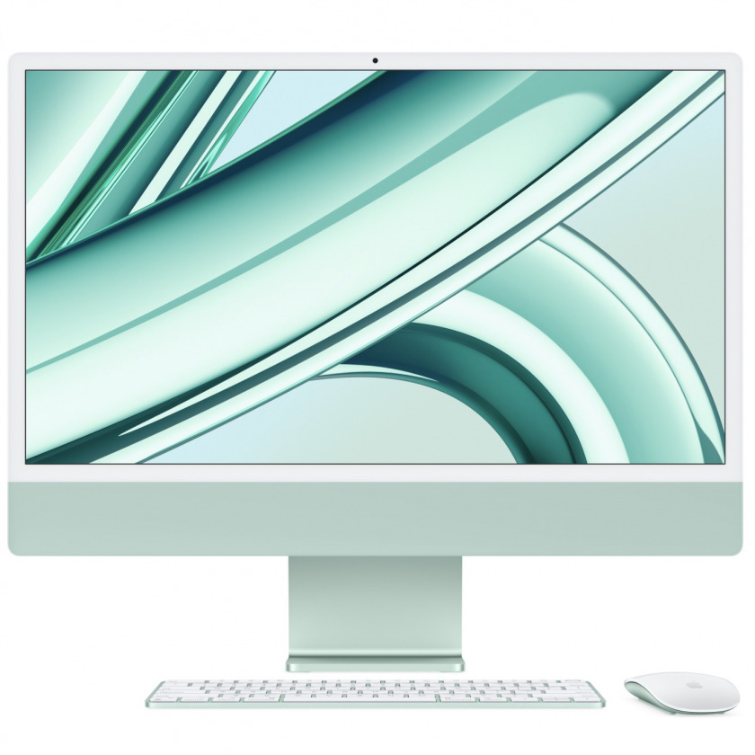 Моноблок Apple iMac 24&quot; Late 2023 (Apple M3 8-core/4480x2520/8GB/ 256GB SSD/ Apple graphics 10-core/macOS) Green зеленый MQRN3