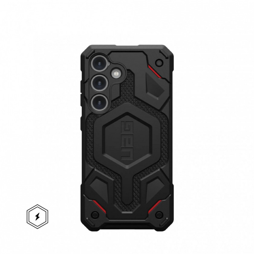 Чехол UAG Monarch Pro Series with MagSafe для Samsung Galaxy S24 Kevlar Black черный кевлар 214412113940