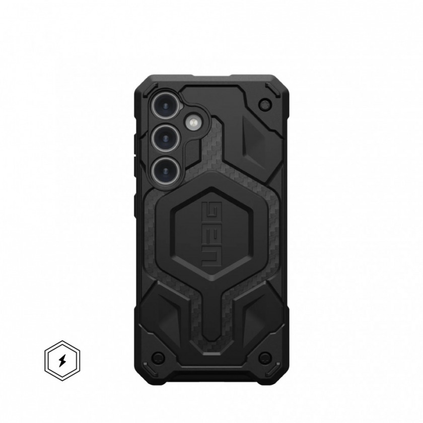 Чехол UAG Monarch Pro Series with MagSafe для Samsung Galaxy S24 Carbon Fiber черный карбон 214412114242
