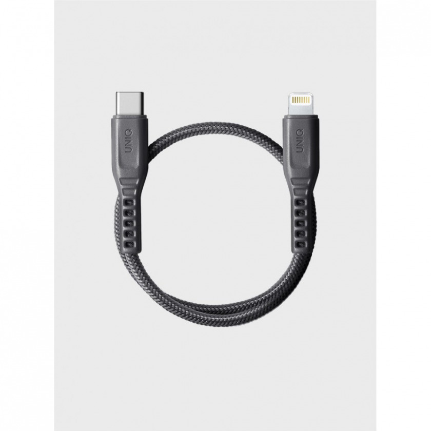  Uniq FLEX Strain Relief USB-C to Lightning 30 . Grey 