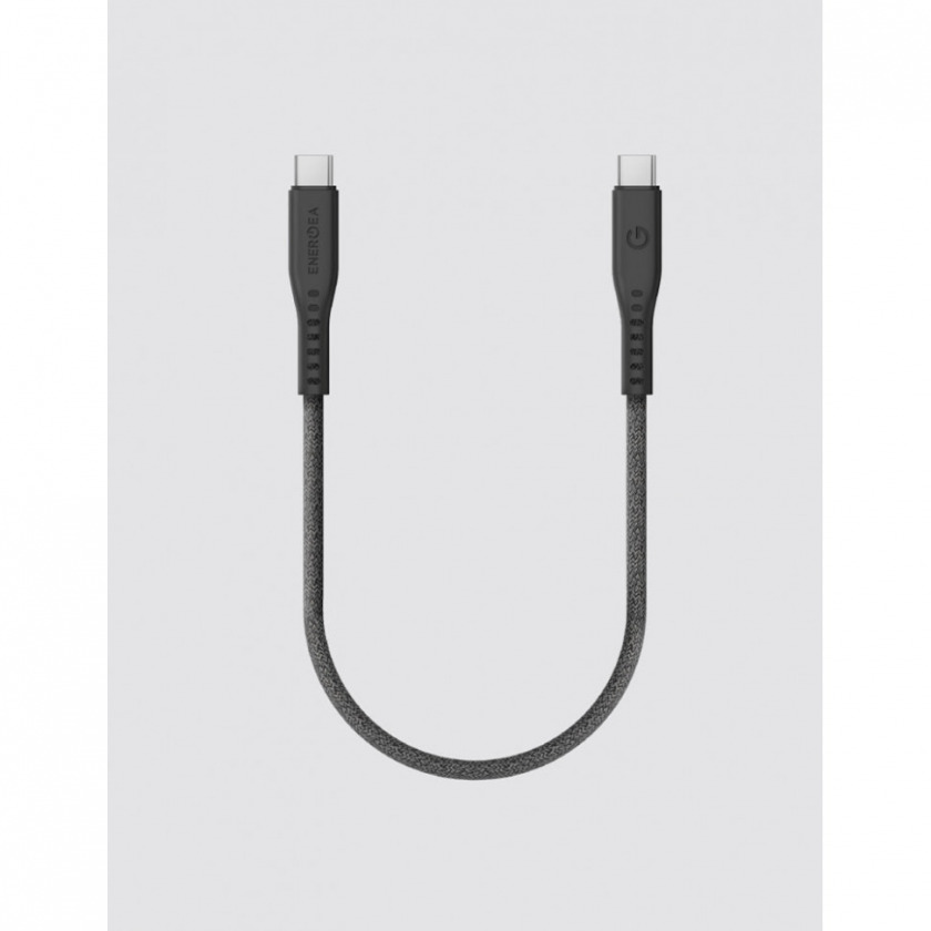  EnergEa Flow USB-C to USB-C Cable 30  Black  CBL-FLCC32-BLK030