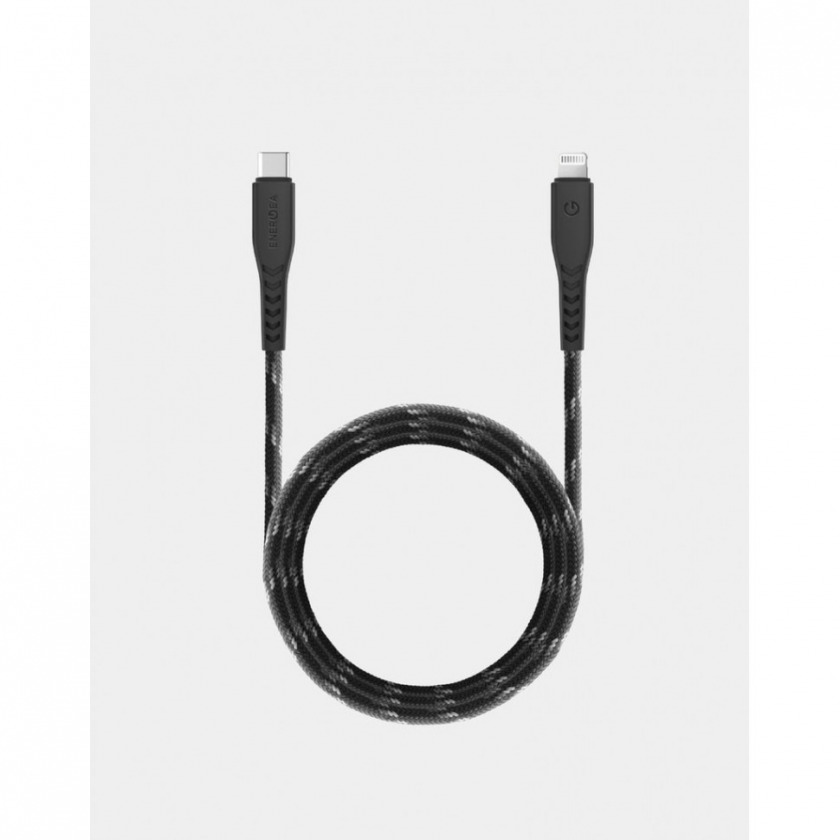  EnergEA NyloFlex Lightningto USB-C Cable 3 Black  CBL-NFCL-BLK300