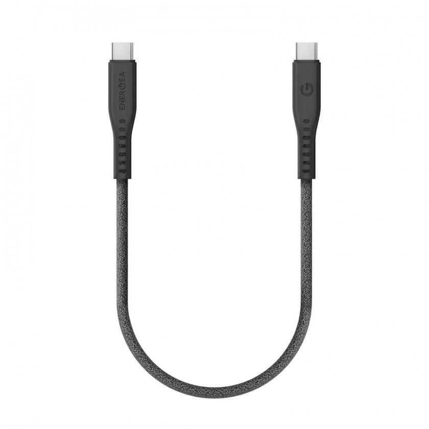  EnergEa Flow USB-C to USB-C Cable 30  Black  CBL-FLCC-BLK030