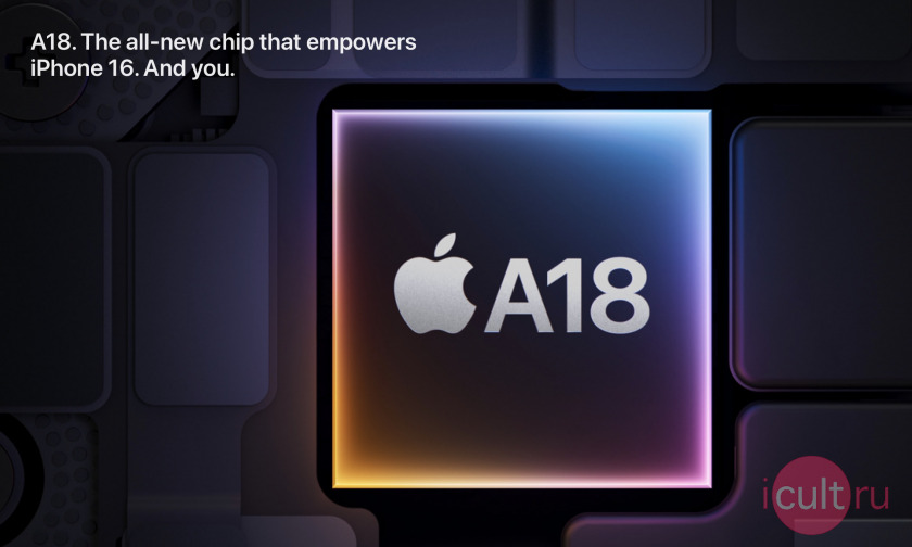 iPhne 16 new  chip Apple A18 6 core CPU 5 core GPU