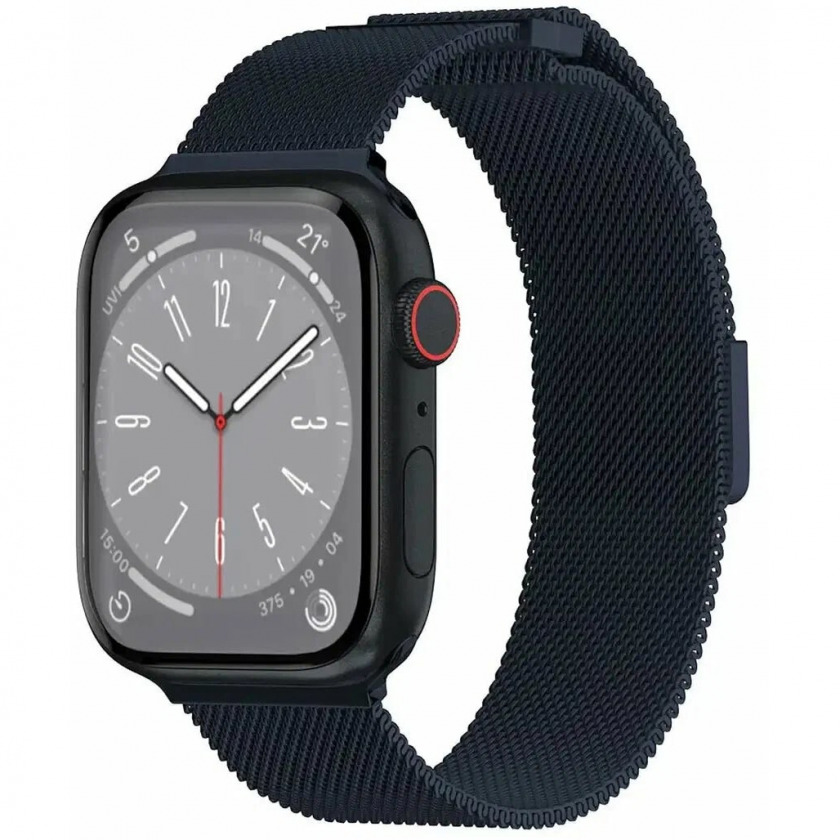  SwitchEasy Mesh Stainless Steel Apple Watch Loop  Apple Watch 42/44/45/49 Midnight  SAW459032MG23