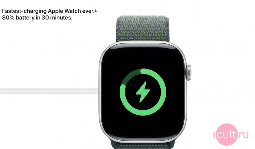 Apple Watch series 10 Fastest-charging Apple Watch ever! 80% battery in 30 minutes.  