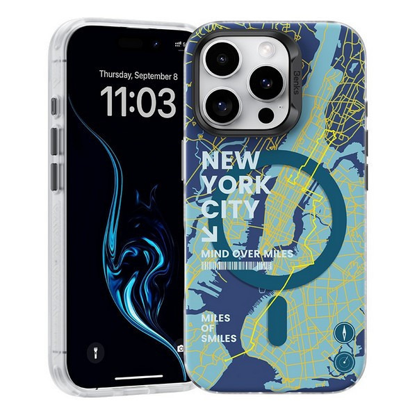  Benks Magnetic City Phone Case with MagSafe  iPhone 16 Pro Max  New York C.K.QS.AP.CB.B066