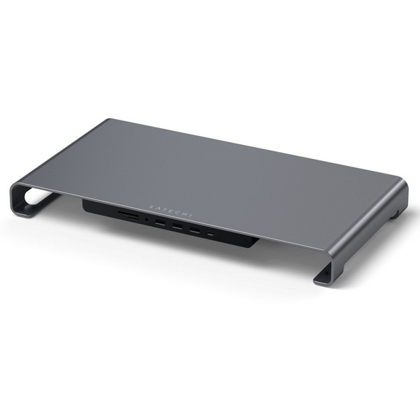 - Satechi USB-C Monitor Stand Hub XL USB Type-C/3USB-A/MiniJack 3.5 mm/SD/microSD Space Grey   ST-UCSHXLM