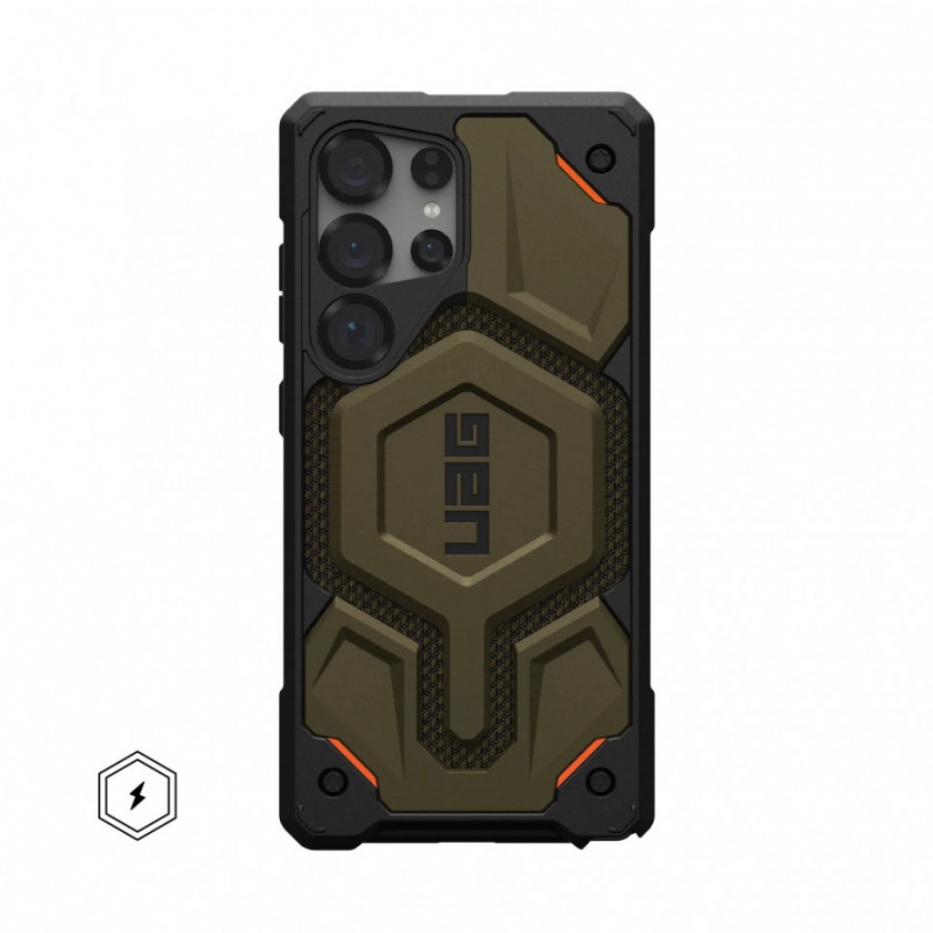  UAG Monarch PRO Series with MagSafe  Samsung Galaxy S25 Ultra Kevlar Element Green  21446111397B