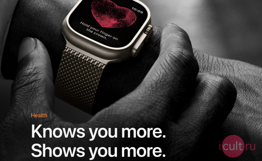 apple watch ultra 2 2024 сердечный ритм и диаграмма ЭКГ
