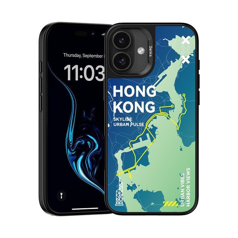   Benks City HONG KONG Phone Case (MagSafe)  iPhone 16 White  C.K.QS.AP.HK.A063