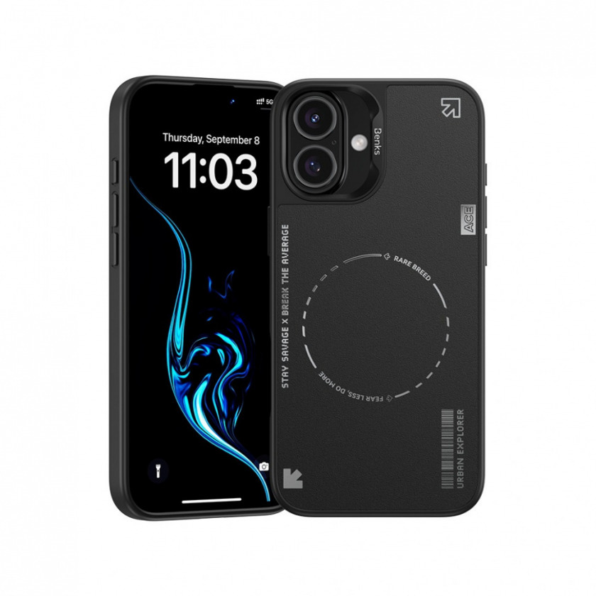   Benks Basis Phone Case (MagSafe)  iPhone 16 Black  C.K.QS.AP.JJ.BK63
