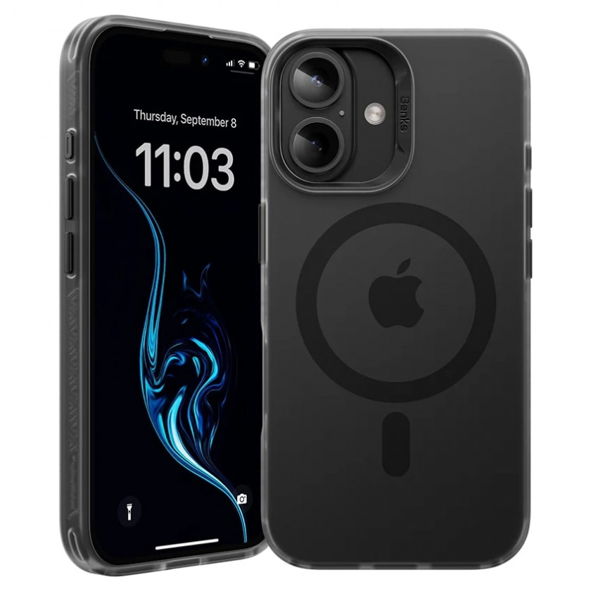  Benks Lucid Armor Case with MagSafe  iPhone 16 Plus Grey  C.K.PC.AP.BK.0064