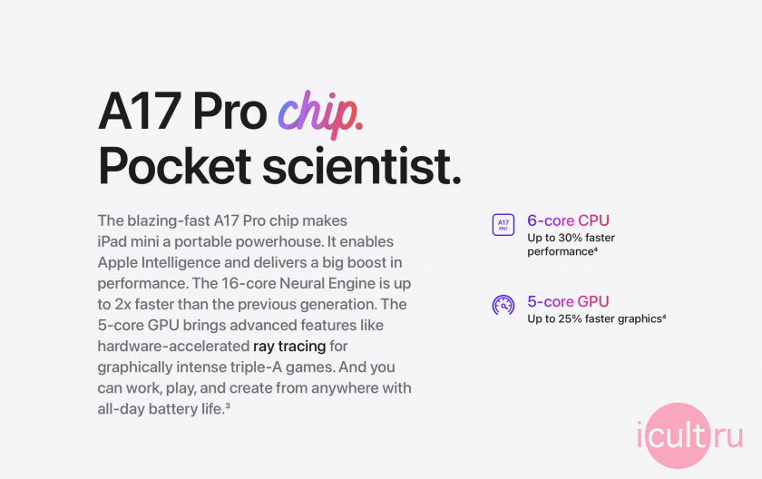 iPad mini 2024 A17 Pro chip great 