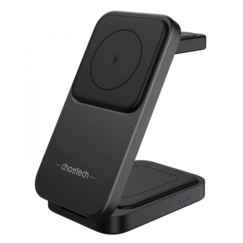    Choetech 3 in 1 Magnetic Wireless Charger Stand 15W Black  T611-F