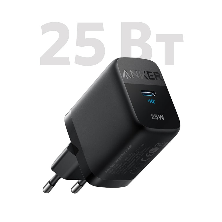 СЗУ Anker 312 25W PD 3A/1USB-C Black черное A2642G11