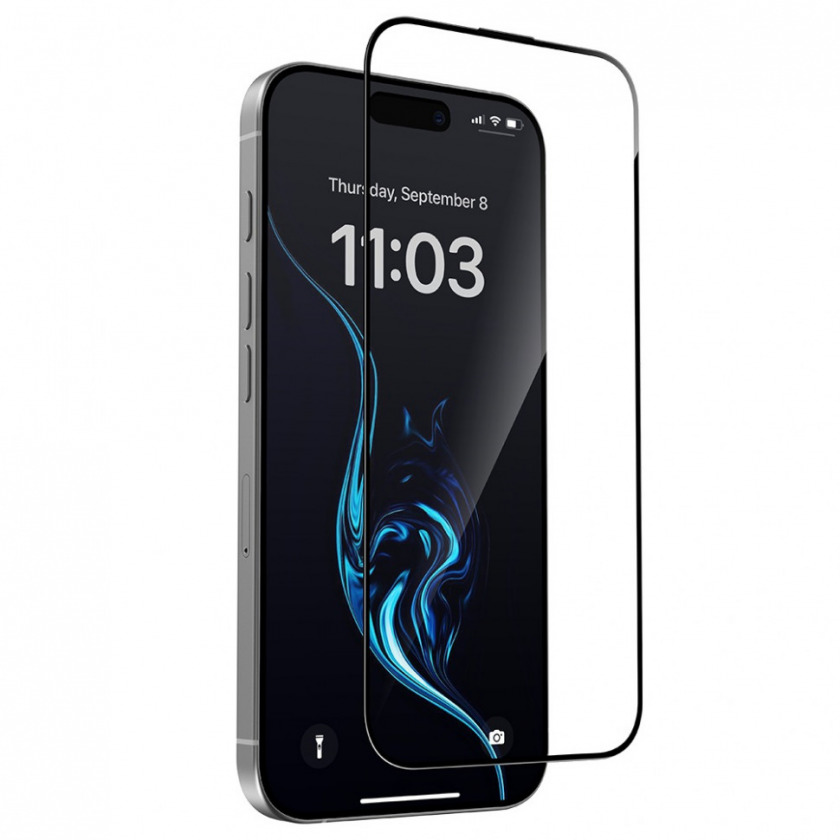   Benks GlassWarrior Sapphire Coating  IPhone 16 Pro Max 6.9&quot;,    (0.3/S/Slim 0.9mm Black Edge) C.M.C+.AP.BK.LS66