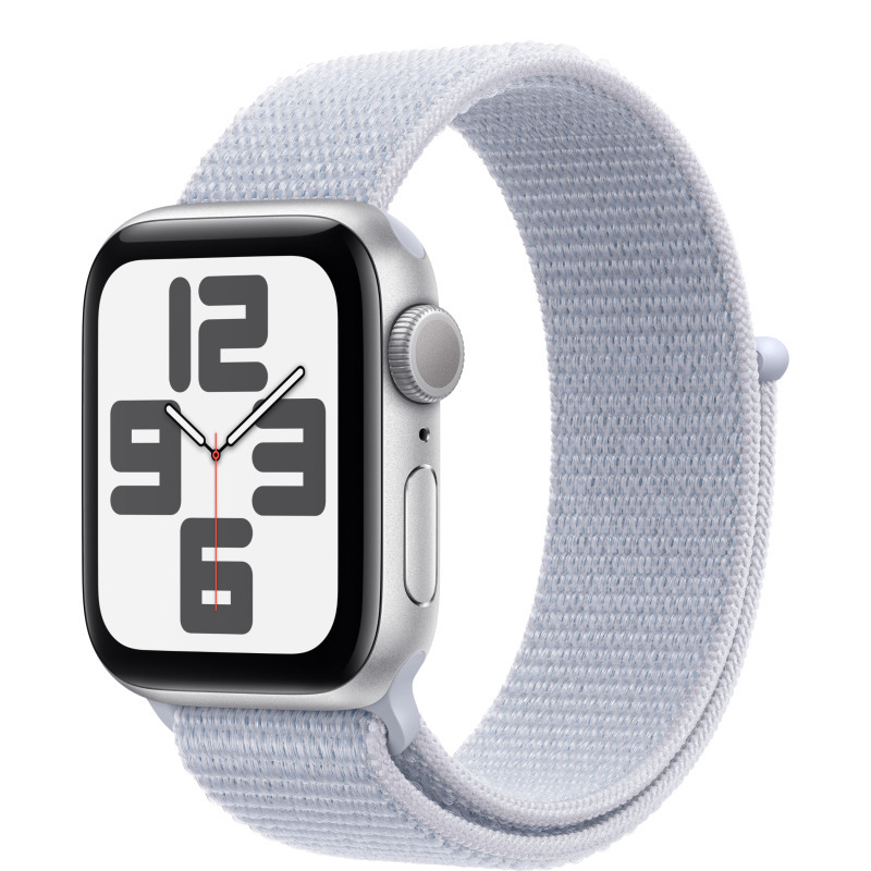 - Apple Watch Series SE Gen 2 2024 GPS 40mm Silver Aluminum Case with Blue Cloud Sport Loop / MA9C4 MXEE3