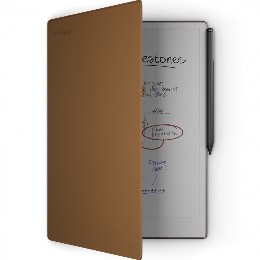    reMarkable Paper Pro 11.8 color display  reMarkable Marker Plus Pro  reMarkable Book Folio Premium leather Brown 