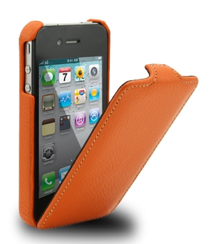 ����� Melkco Leather Case for Apple iPhone 4 - Jacka Type (Orange LC) APIPO4LCJT1OELC