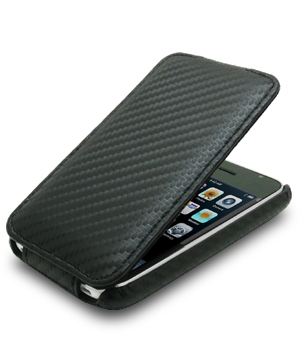 Melkco Leather Case for Apple iPhone 3G/3G S - Jacka Type (Carbon Fiber Pattern - Black) APIP3SLCJT1BKCF 