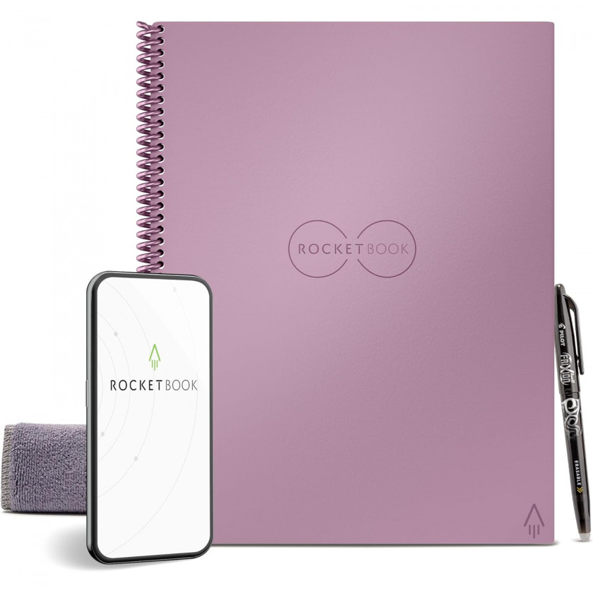  +  Rocketbook Core Reusable Spiral Notebook Letter Size 8,5x11 A4 Lined Pages Atomic Pink / EVR2-L-K-CSS