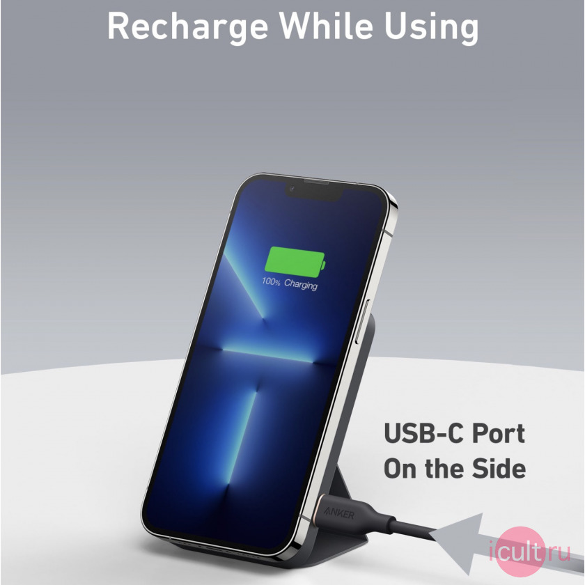         Anker 622 Magnetic Wireless Battery MagGo power bank 5000mAh Interstellar Gray   iPhone c Magsafe A1614611