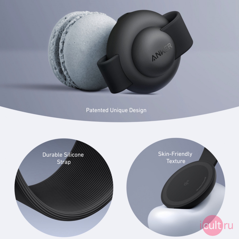 Anker MagGo Wireless Charging Station 15W 3-in-1 Foldable Pad Black Stone  B25M8P11     