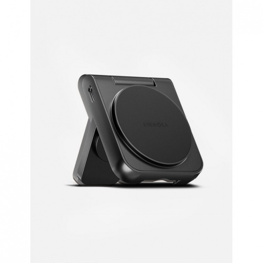    EnergEA MagDuo QI2 2in1 MagSafe wireless foldable charger Dark Grey - MAG-DUO-GUN