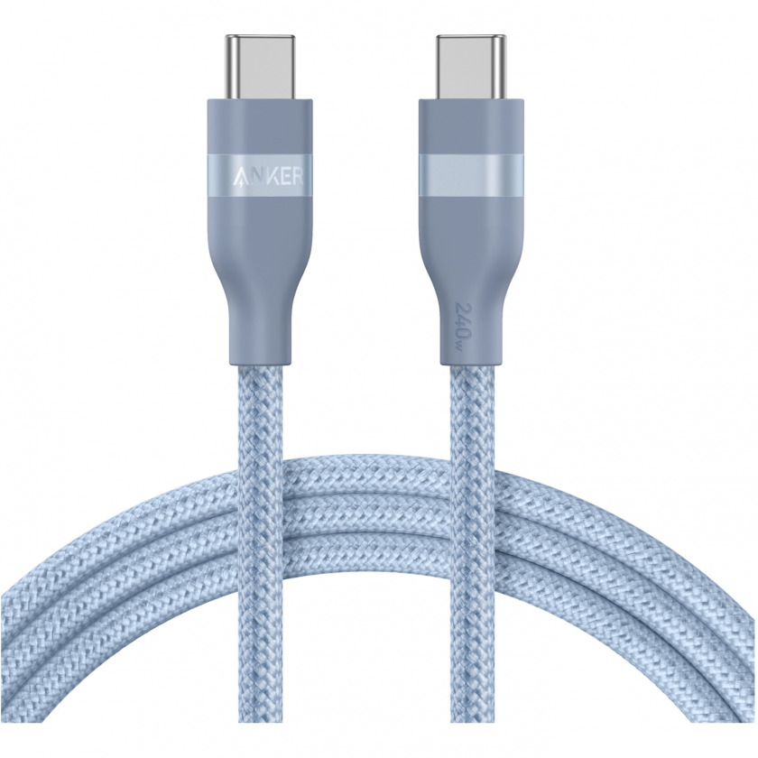  Anker Upcycled-Braided Cable 240W USB-C to USB-C 180 . Blue 