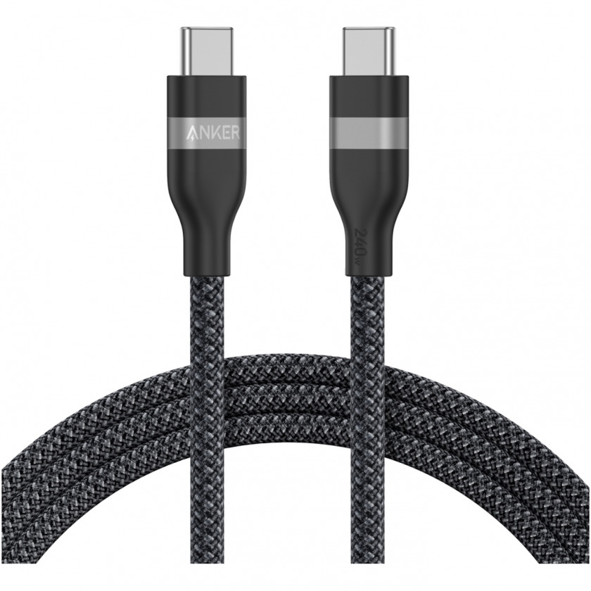  Anker Upcycled-Braided Cable 240W USB-C to USB-C 90 . Black 