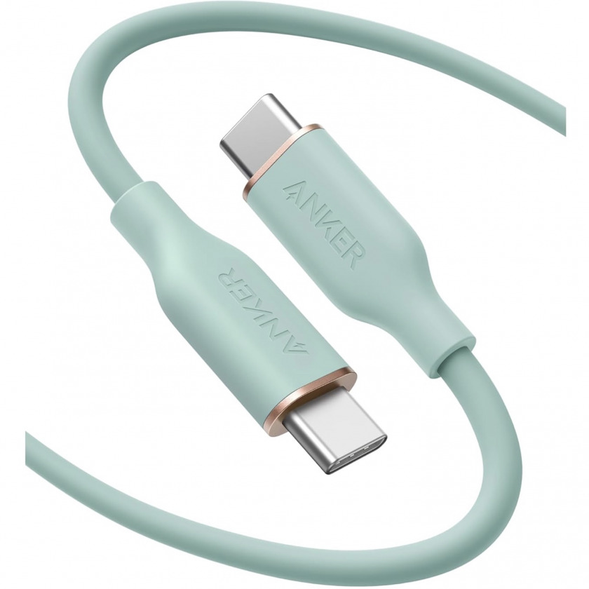  Anker 643 Power Line 3 Flow Silicone Cable 240W USB-C to USB-C 180  Mint Green 
