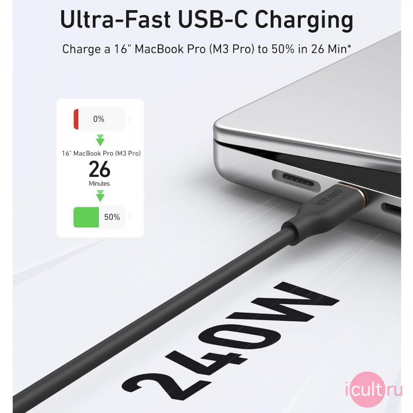  Anker Power Line 3 Flow 240W USB-C to USB-C     