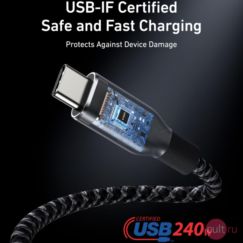   ,    Anker Upcycled-Braided Cable 240W USB-C to USB-C 180 .