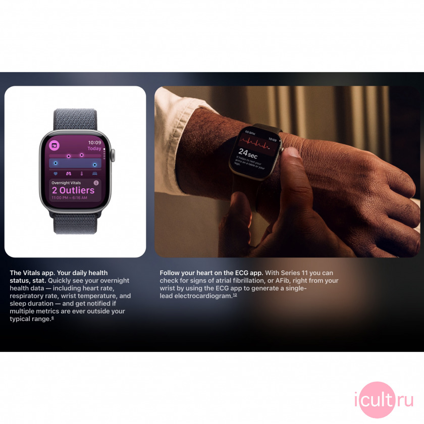 Apple Watch Series 11 GPS + Cellular, 46mm Natural Titanium Case with Gold Link Bracelet 150–200mm