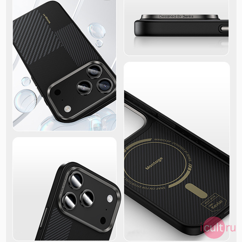 ����� Benks Montage ArmorPro Case built with Kevlar for iPhone ���������� ��������������� �������� Kevlar&reg; (600D + 1500D)