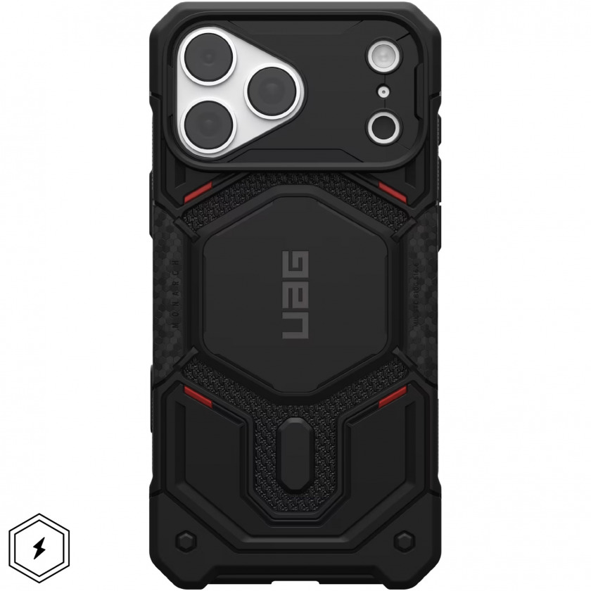 ����� ����� UAG Monarch Pro Kevlar Black � MagSafe ��� iPhone 18 Pro/17 Pro ������ 1146111X3940