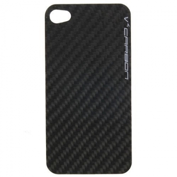 Стильная карбоновая наклейка для iPhone 4 Element Case V-Carbon черная