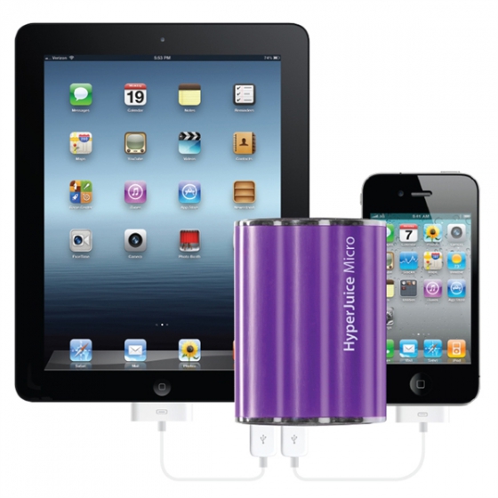   HyperJuice Micro External Battery Purple 2.1A/2USB/3600mAh HJ36-PURPLE