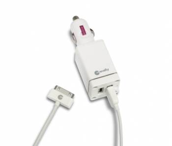 Автомобильное зарядное устройство Macally Dual для iPhone/iPad/iPod CARUSB10