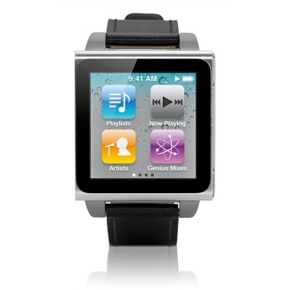    HEX Vision Classic Leather Watchband  iPod nano 6G  Black 