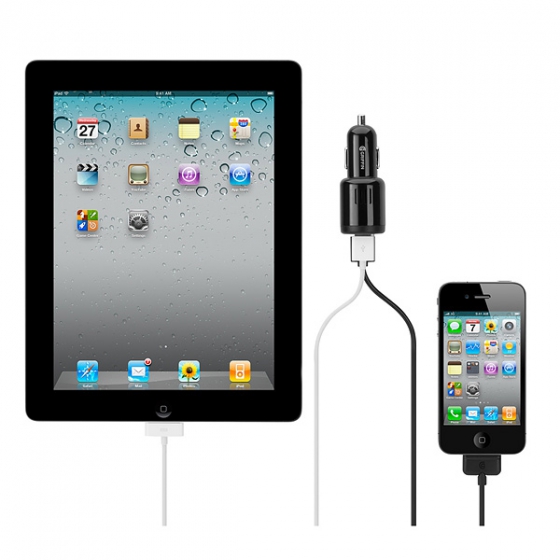 АЗУ Griffin PowerJolt Dual 2.1A/2USB для iPhone/iPod/iPad и других USB устройств GC23139
