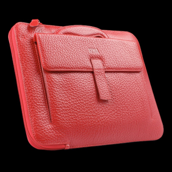 Стильный кожаный чехол-сумка Sena Collega Red для iPad красная 818106