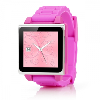     iPod Nano 6G HEX Vision Plastic Watchband Pink  HX1146