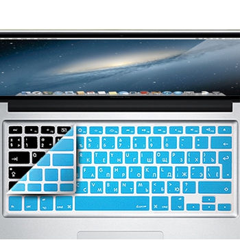 Накладка для клавиатуры MacBook Pro 13/15/17 RUS/ENG Luxa2 K1 Color Keyboard Protector Blue голубая LHA0072-F
