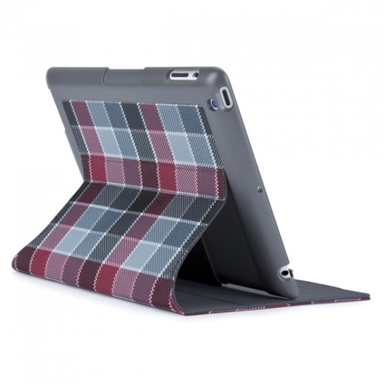 - Speck FitFolio HalfTone Plaid Grey/Red  iPad 2/New iPad SPK-A1222