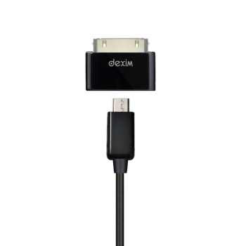   Dexim Charge &amp; Sync Cable Kit Black  iPod/iPhone/iPad   USB  DWA064-B